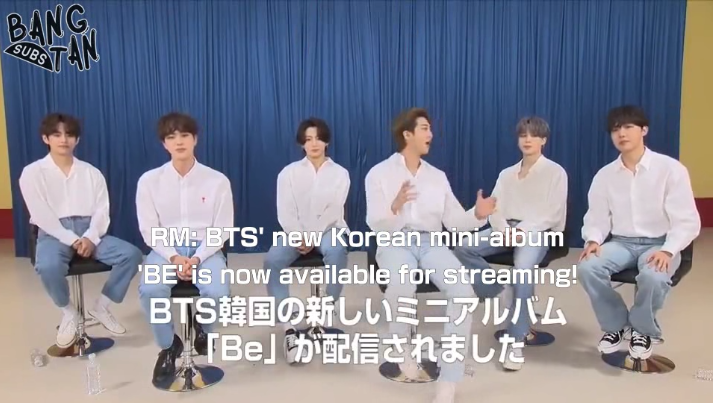 201120 BE Release Japanese Promotional Messages — BTS-TRANS